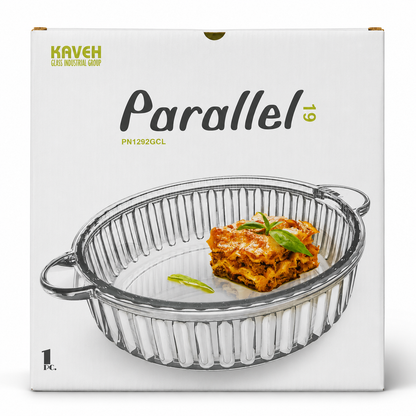 Kaveh Parallel Oval Glass Baking Dish with Side Handles
