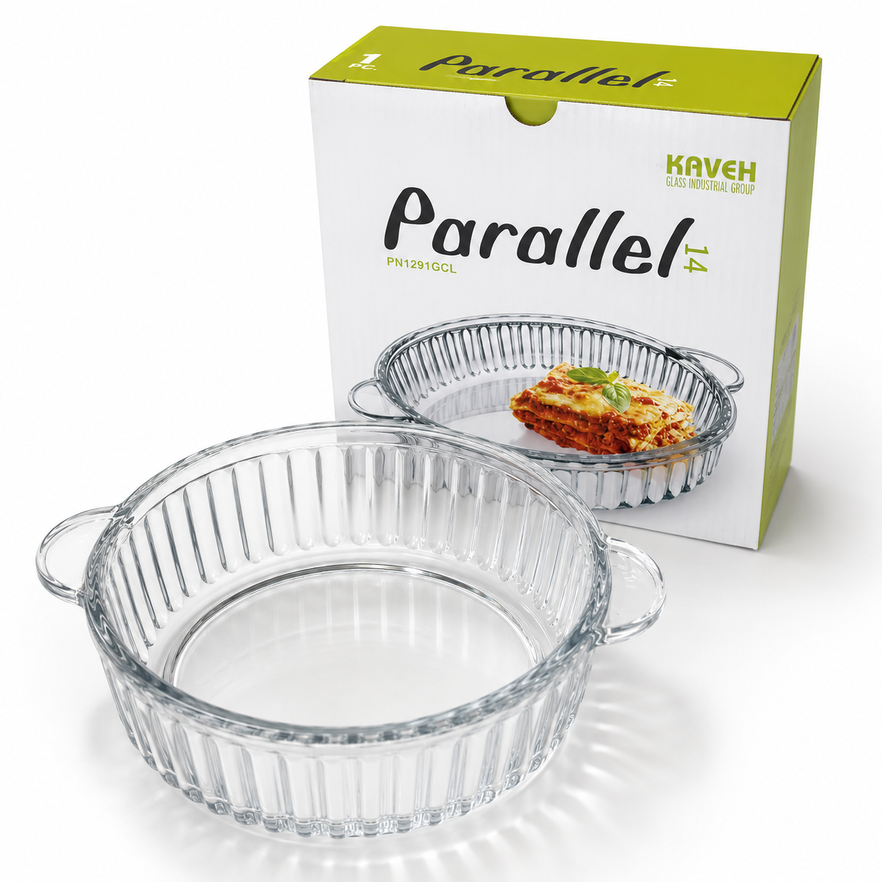 Kaveh Parallel Oval Glass Baking Dish with Side Handles