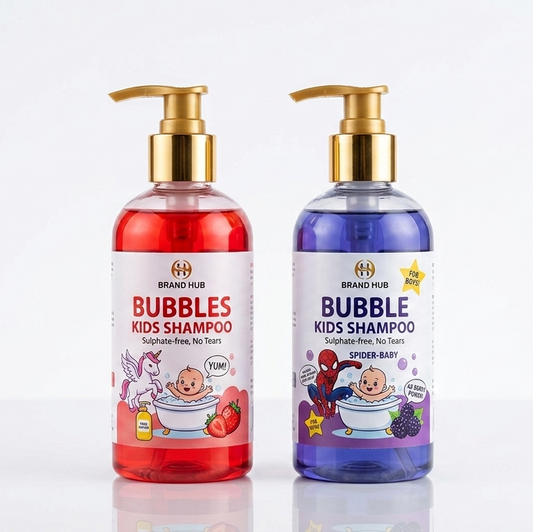 Brandhub Bubbles Kids Shampoo – Sulphate Free, No Tears, Girls & Boys Variants