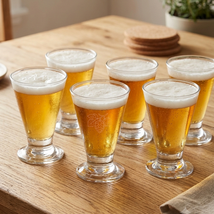 LIMON Milan 6-Piece Cold Drink Glass Set – 250ml Premium Clear Beverage Glasses