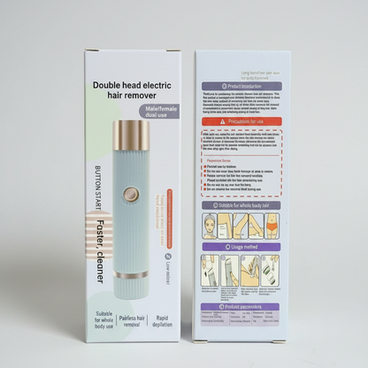 Double Head Electric Hair Remover – Painless Rapid Depilator, Male/Female