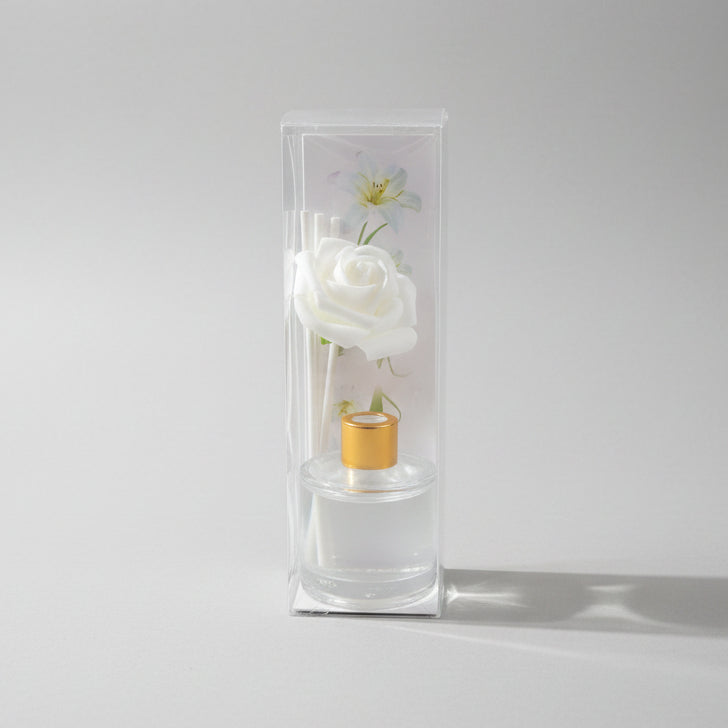 White Rose Decorative Reed Diffuser Set – Elegant Home Fragrance Gift Box