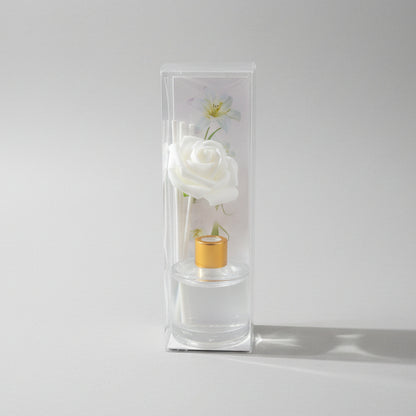 White Rose Decorative Reed Diffuser Set – Elegant Home Fragrance Gift Box