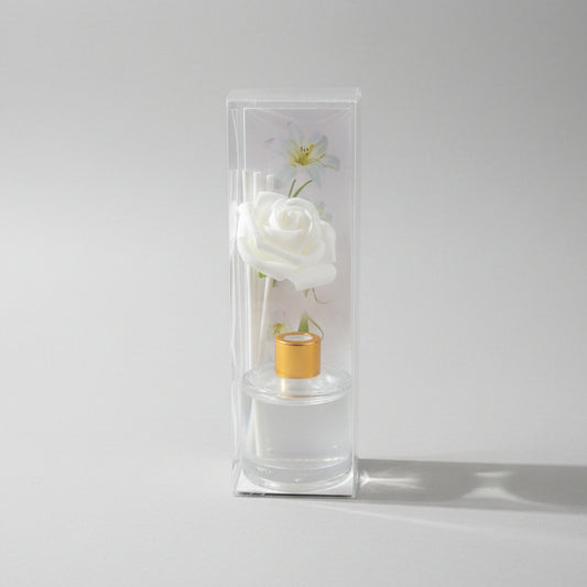 White Rose Decorative Reed Diffuser Set – Elegant Home Fragrance Gift Box