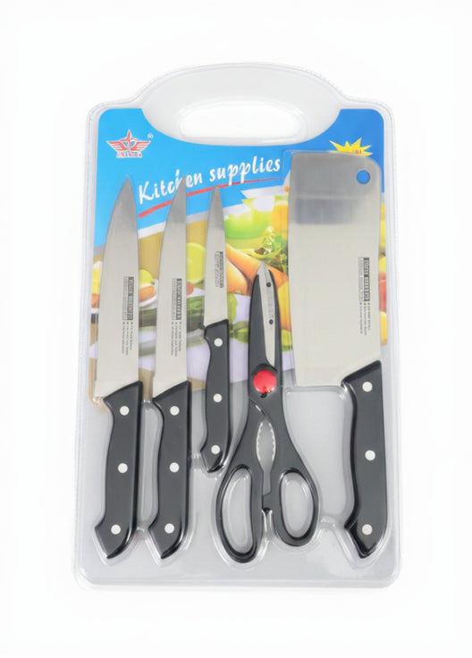 6-Piece Stainless Steel Chef Knife Set