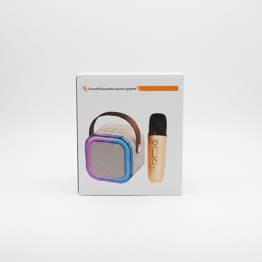 Wireless Speaker with Microphone – Colorful LED Sound System