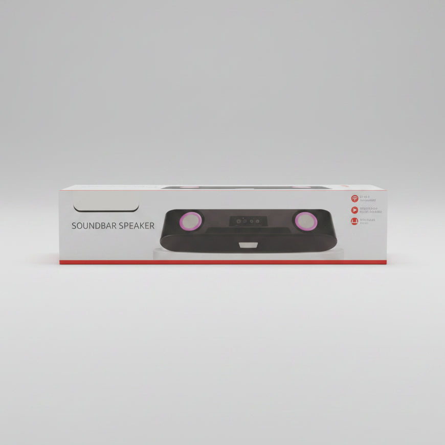 Soundbar Bluetooth Speaker with LED Lights & TF Card Support