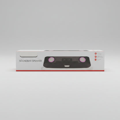 Soundbar Bluetooth Speaker with LED Lights & TF Card Support