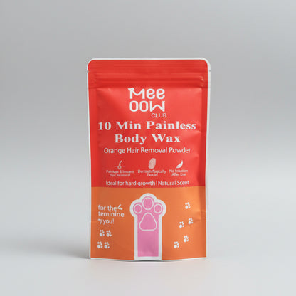 Meeoow Club 10 Min Painless Body Wax – Orange Hair Removal Powder