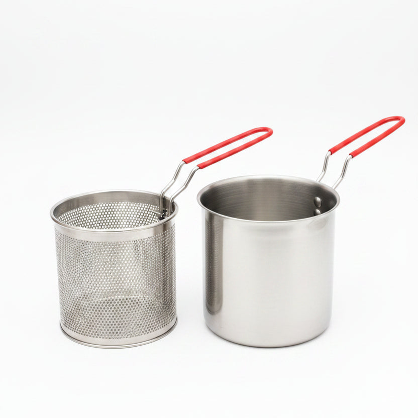 2in1 Mini Stainless Steel Fry Pot with Frying Basket