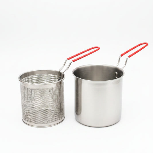 2in1 Mini Stainless Steel Fry Pot with Frying Basket