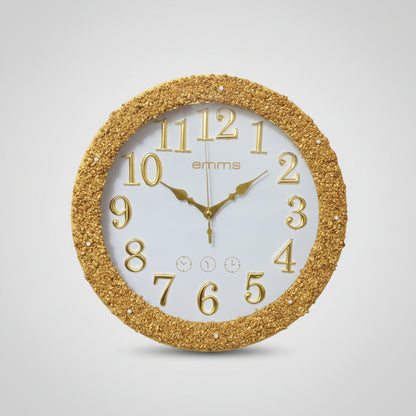 Luxury Decorative Wall Clock – Modern Silent Quartz Clock with Gold Numbers
