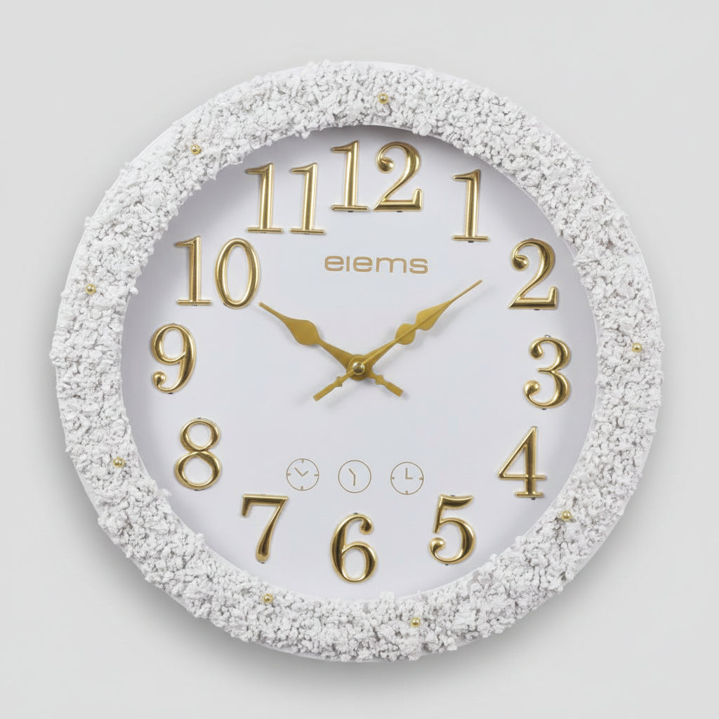 Luxury Decorative Wall Clock – Modern Silent Quartz Clock with Gold Numbers