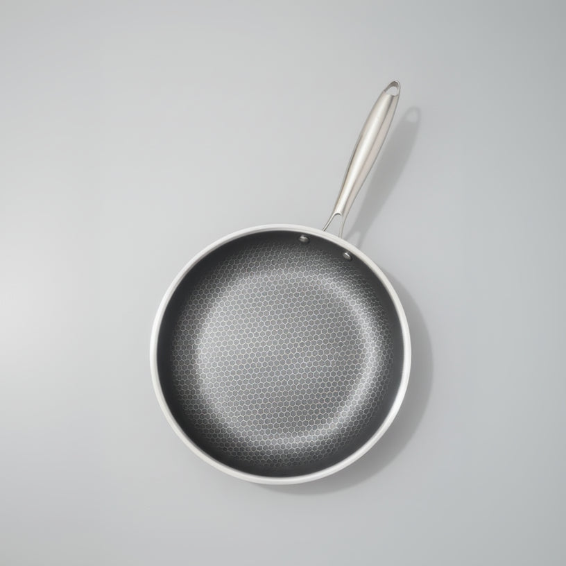 Premium Honeycomb Non-Stick Frying Pan – Stainless Steel Handle