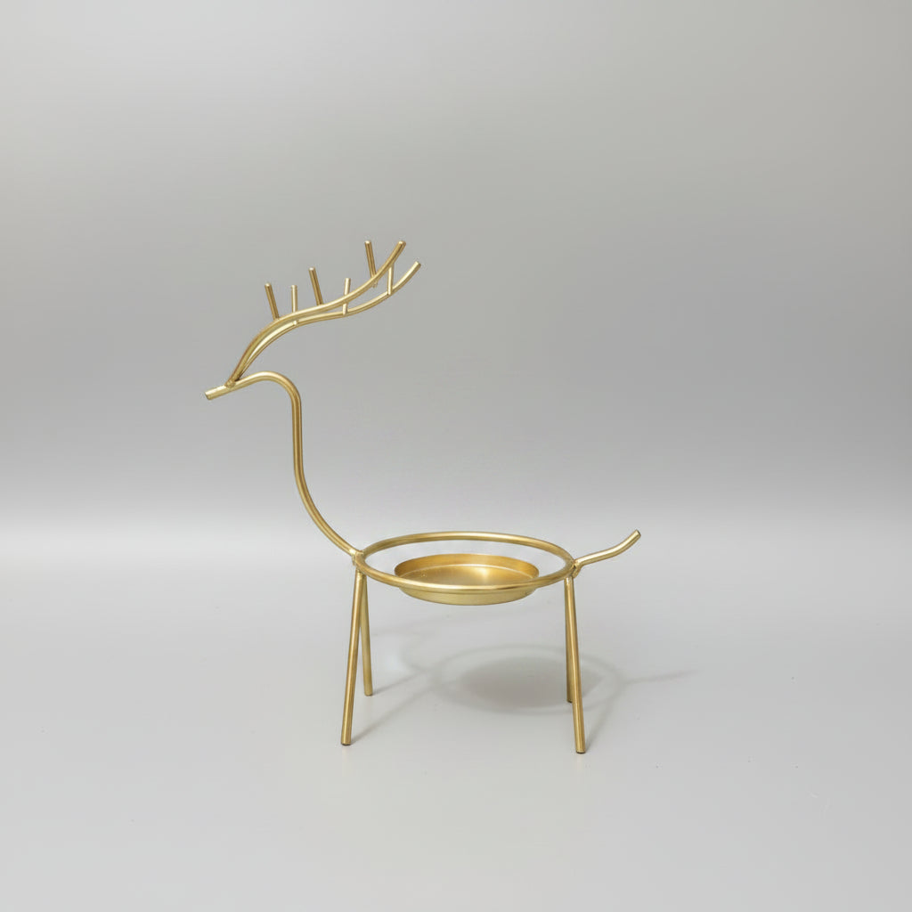 Deer Gold Metal Stand For Cigarette Ash Holder