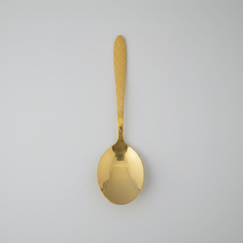 Luxury Gold Stainless Steel Dessert Spoon Set – 2 Pieces