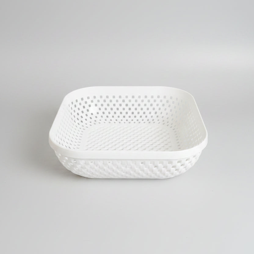 Square Plastic Drain Basket – Woven-Style For Multipurpose