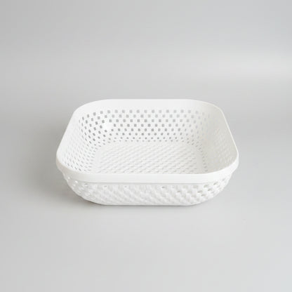 Square Plastic Drain Basket – Woven-Style For Multipurpose
