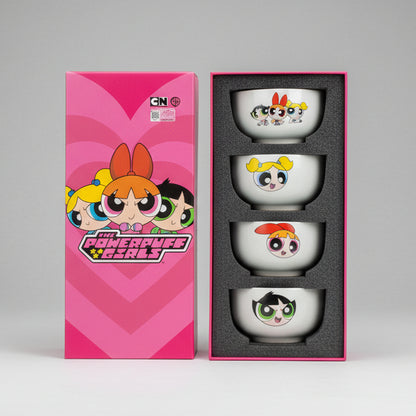 The Powerpuff Girls Ceramic Cup Set 4 Pcs with Gift Box