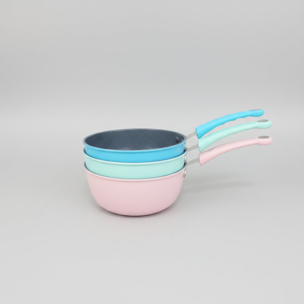 Non-Stick Multi-Color Cooking Pots with Soft Grip Handles