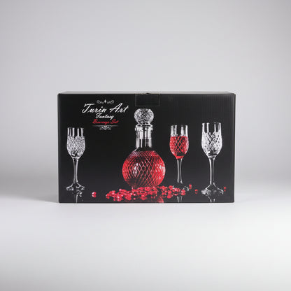Luxury Crystal Whiskey Decanter & Glass Set