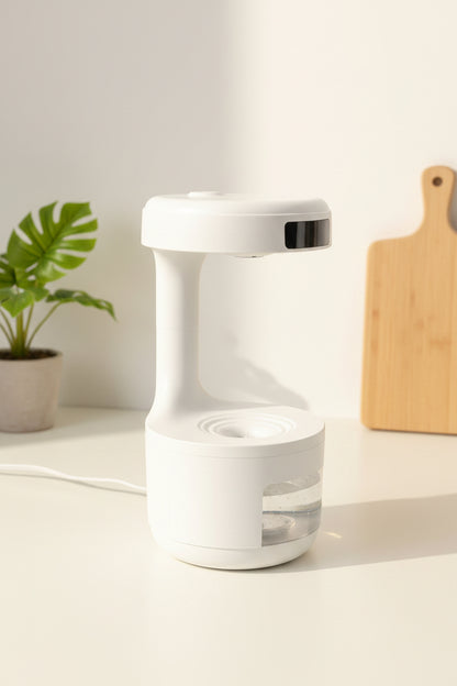 Antigravity Humidifier with LED Clock Display | USB Ultrasonic Cool Mist Air Humidifier