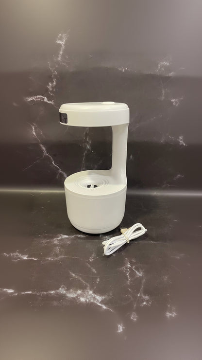 Antigravity Humidifier with LED Clock Display | USB Ultrasonic Cool Mist Air Humidifier