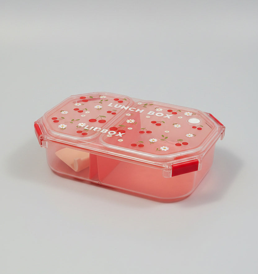 3-Compartment Lunch Box with Spoon – Leakproof Portable Bento Lunch Box for Kids