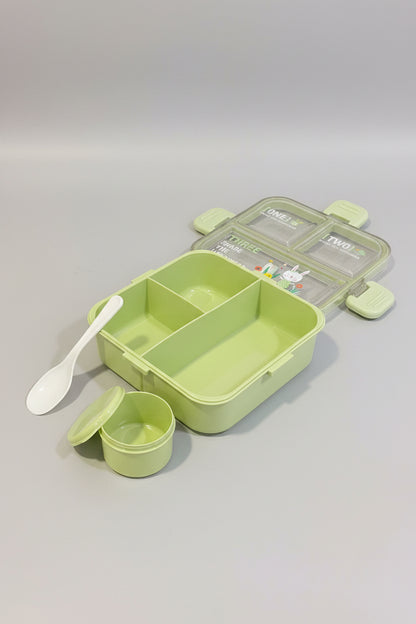 Lunch Box with Sauce Cup & Spoon – Portable Lunch Box for Kids