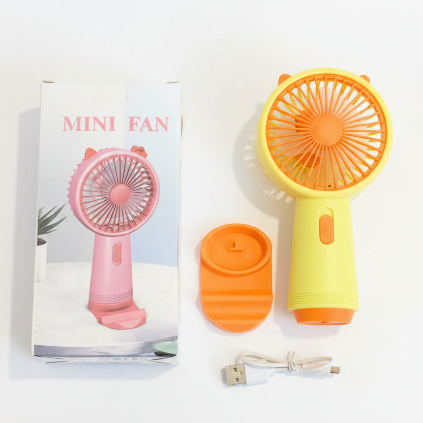 Portable Rechargeable Mini Hand Fan with USB Charging | Handheld & Desktop Cooling Fan