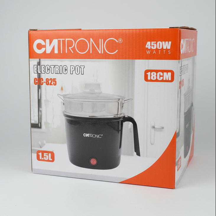 Electric Pot 1.5L Multi-Purpose Cooker with Steamer