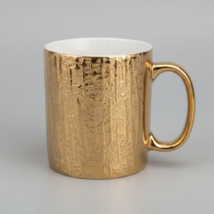 Luxury Gold Ceramic Mug Set of 6 | Premium Coffee & Tea Cups