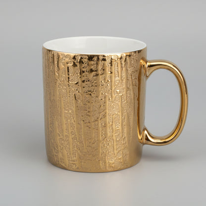 Luxury Gold Ceramic Mug Set of 6 | Premium Coffee & Tea Cups