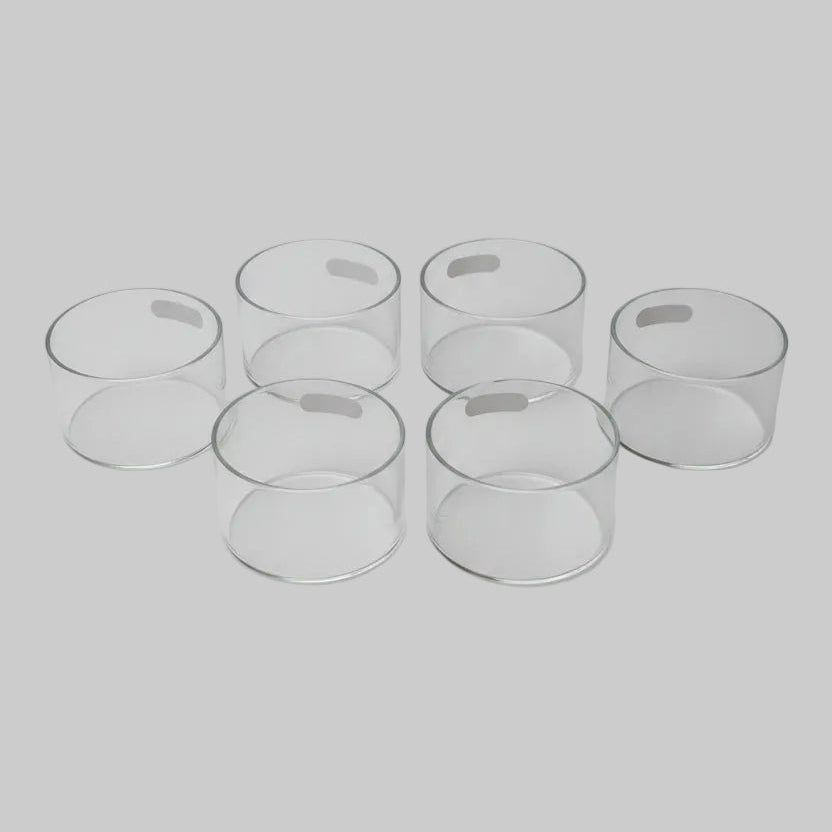 Clear Glass Dessert Bowl 6 PCS Set | Premium Glass Serving Bowls