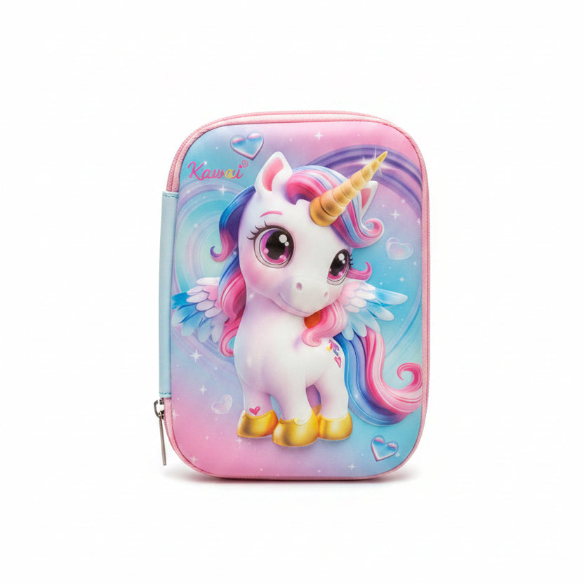 3D Pencil Case with Zipper | Kids Cartoon Pencil Box