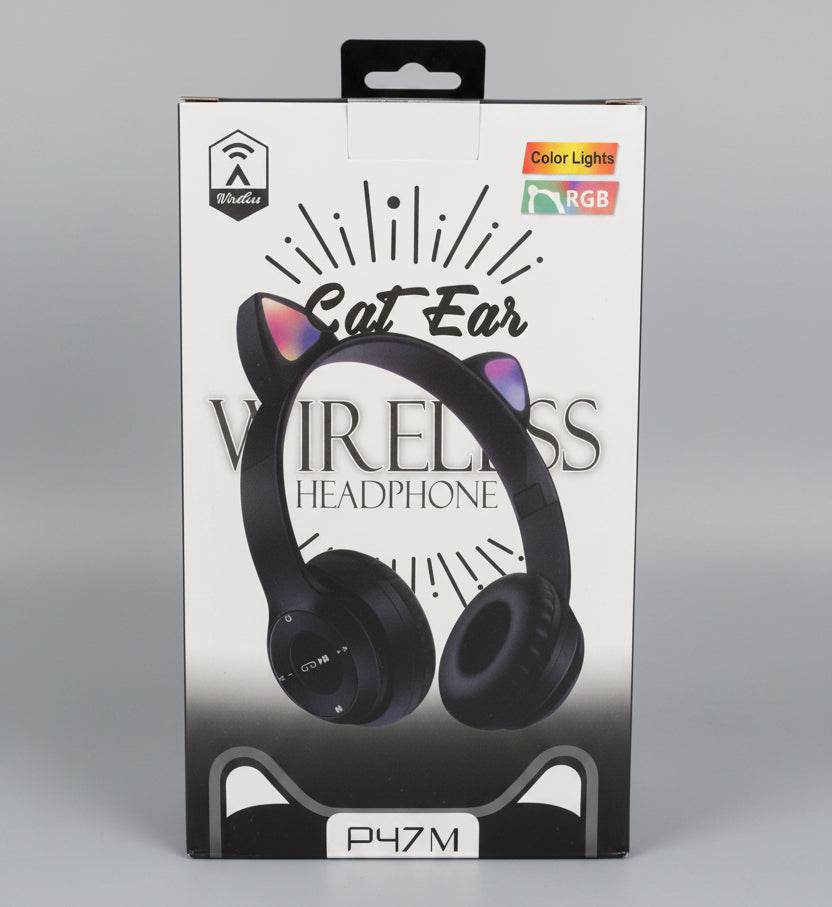 Cat Ear Wireless Bluetooth Headphones with RGB Lights
