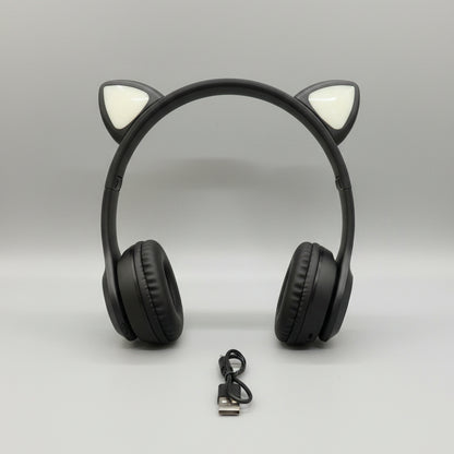 Cat Ear Wireless Bluetooth Headphones with RGB Lights