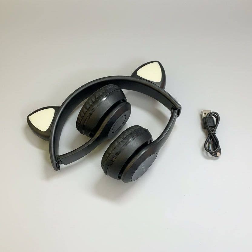 Cat Ear Wireless Bluetooth Headphones with RGB Lights
