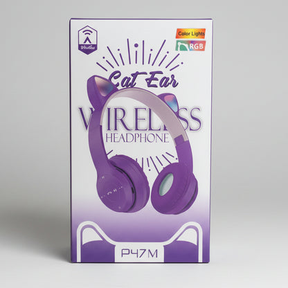 Cat Ear Wireless Bluetooth Headphones with RGB Lights