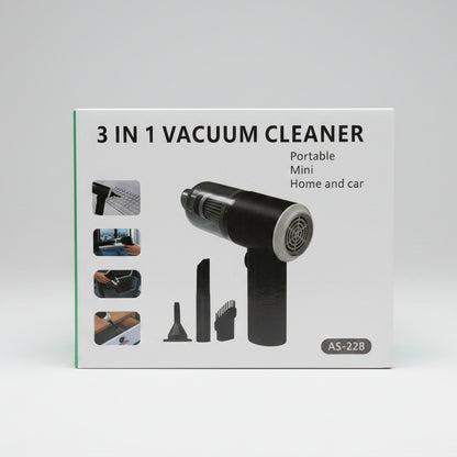 3-in-1 Portable Mini Vacuum Cleaner for Home, Car & Office