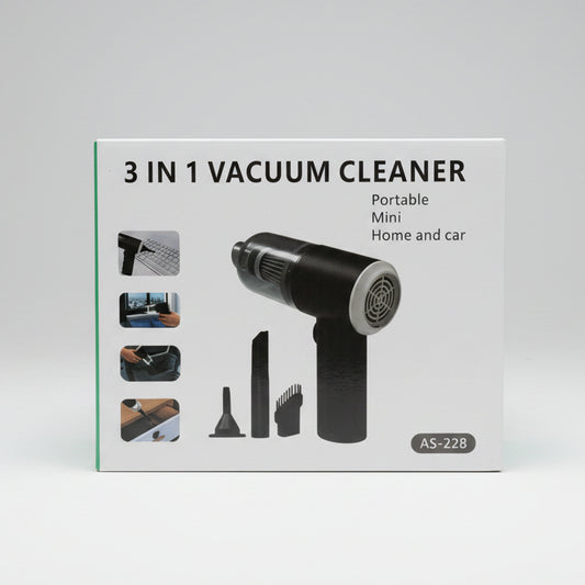 3-in-1 Portable Mini Vacuum Cleaner for Home, Car & Office