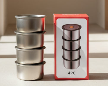 Piece Stainless Steel Food Storage Container Set with Airtight