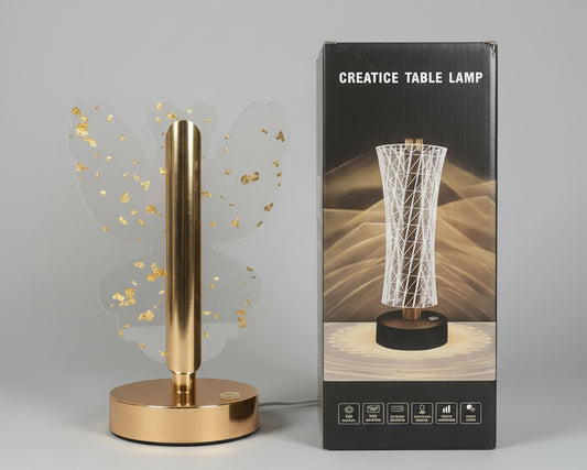 Luxury Butterfly Crystal Table Lamp – USB Rechargeable LED Light