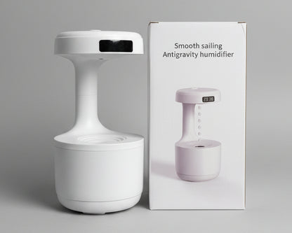 Antigravity Humidifier with LED Clock Display – USB Air Moisturizer
