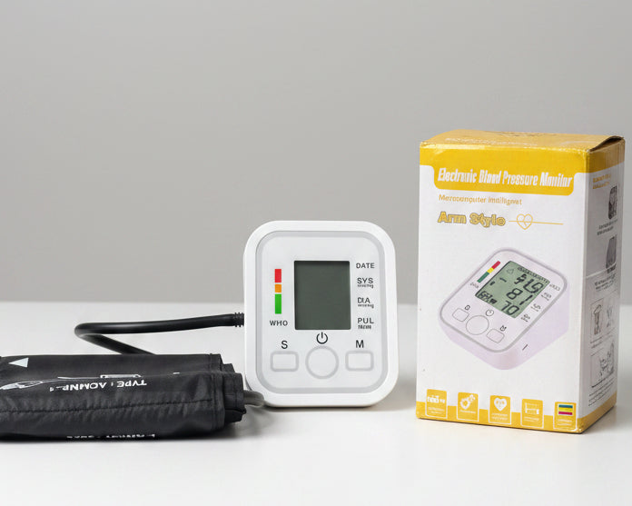 Automatic Digital Blood Pressure Monitor for Upper Arm – Electronic BP Machine with LCD Display