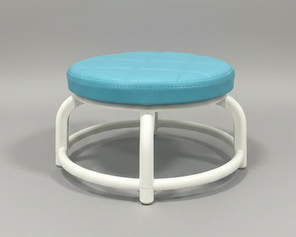 Modern Round Cushioned Stool with Metal Frame