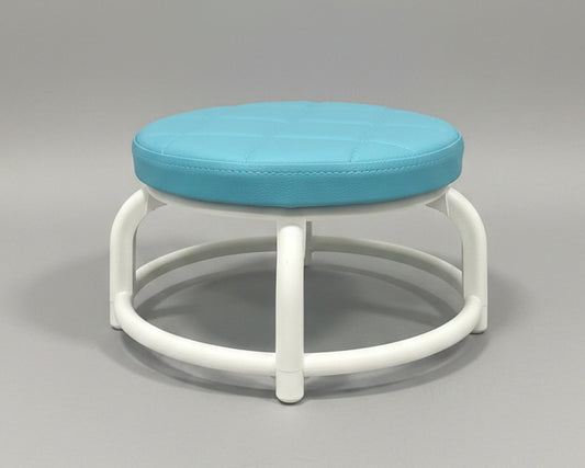 Modern Round Cushioned Stool with Metal Frame