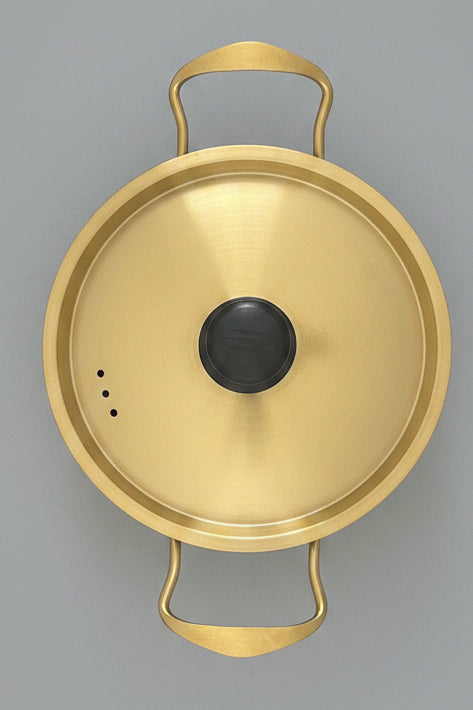 Golden Aluminum Cooking Pot with Lid
