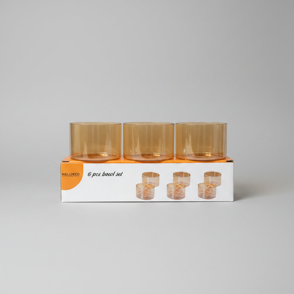 6 Pcs Premium Glass Bowl Set