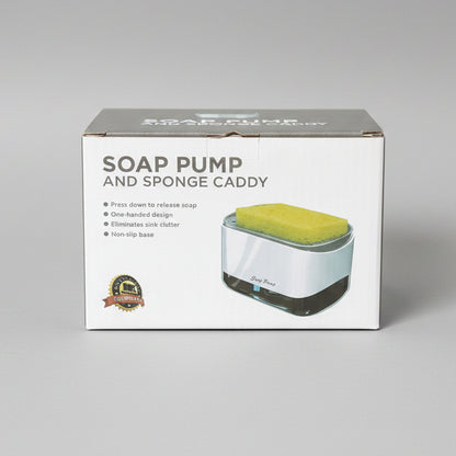 2-in-1 Soap Pump Dispenser & Sponge Holder Caddy